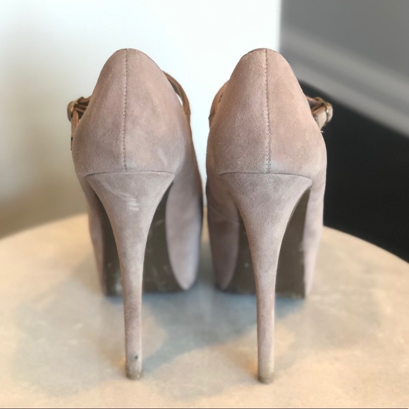 Shoemint Suede Platform Pumps Blush Pink Size 8 - Picture 3 of 4